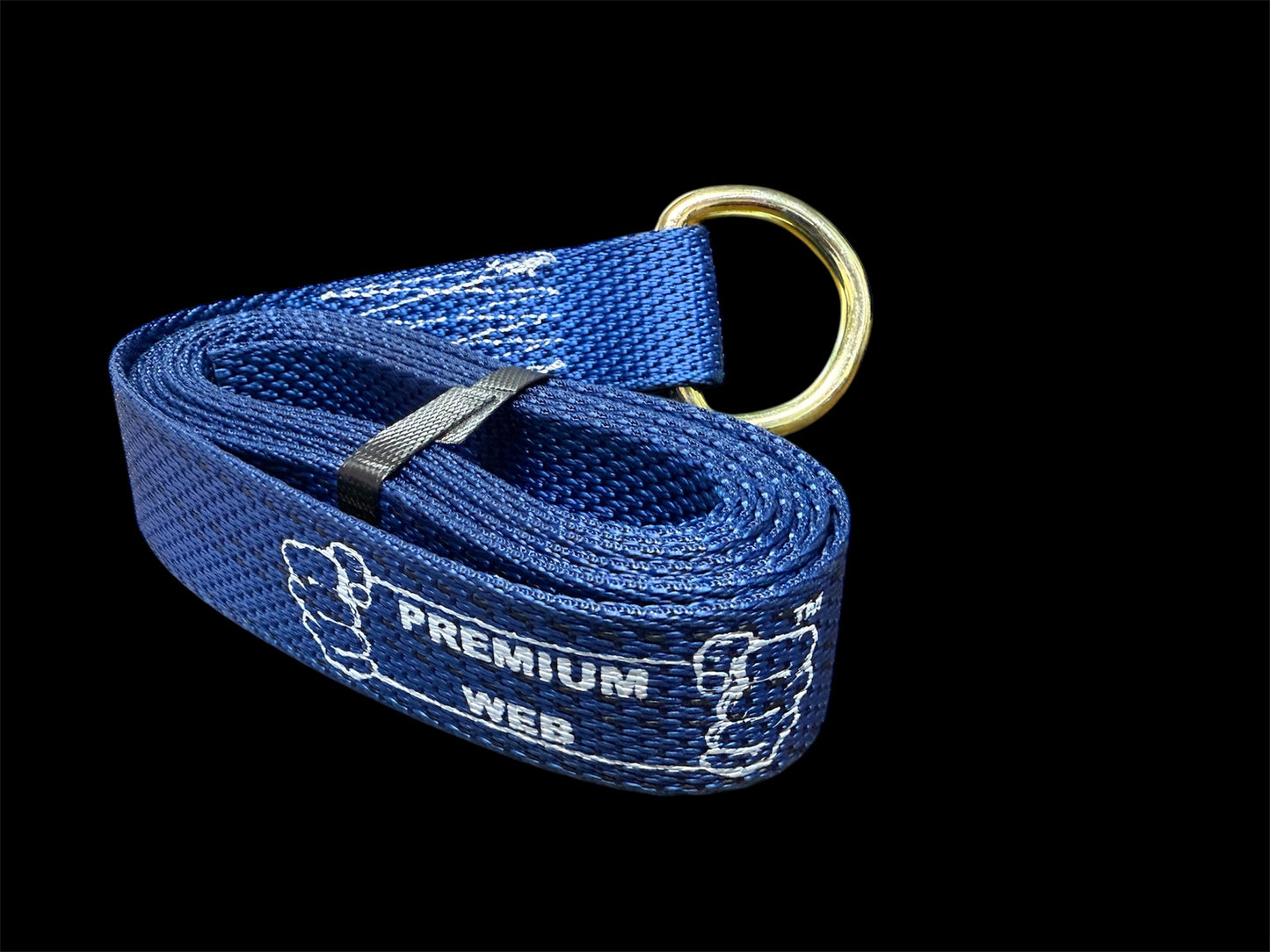 D-Ring Design: Equipped with a sturdy D-ring, allowing for easy attachment to anchor points or hooks. Blue. Top view