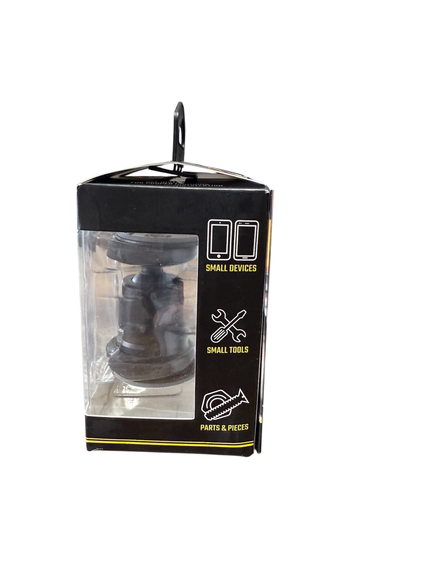 mobnectic maxx phone holder. left view in box.