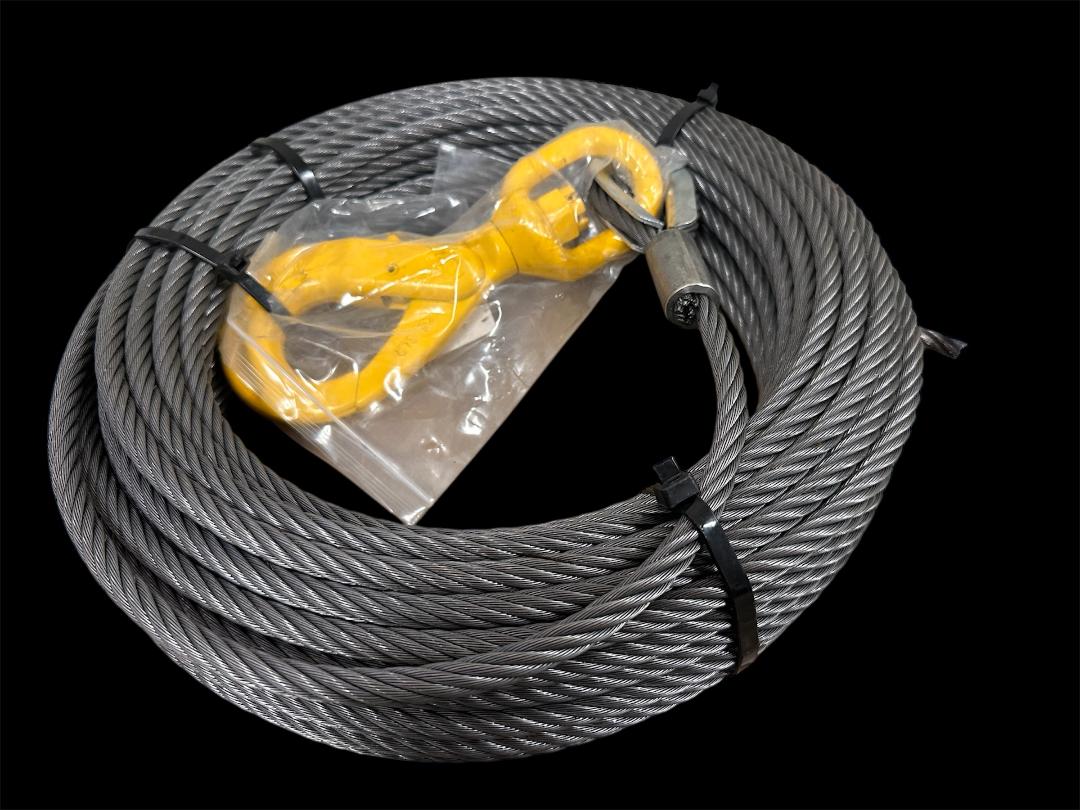 Winch Cables can also be known as: winch line, wire rope, wrecker cables, car carrier cables, and rollback cables. These Steel Core Winch Cables from are made with Extra Improved Plow Steel, which provides superior strength and flexibility. Side View