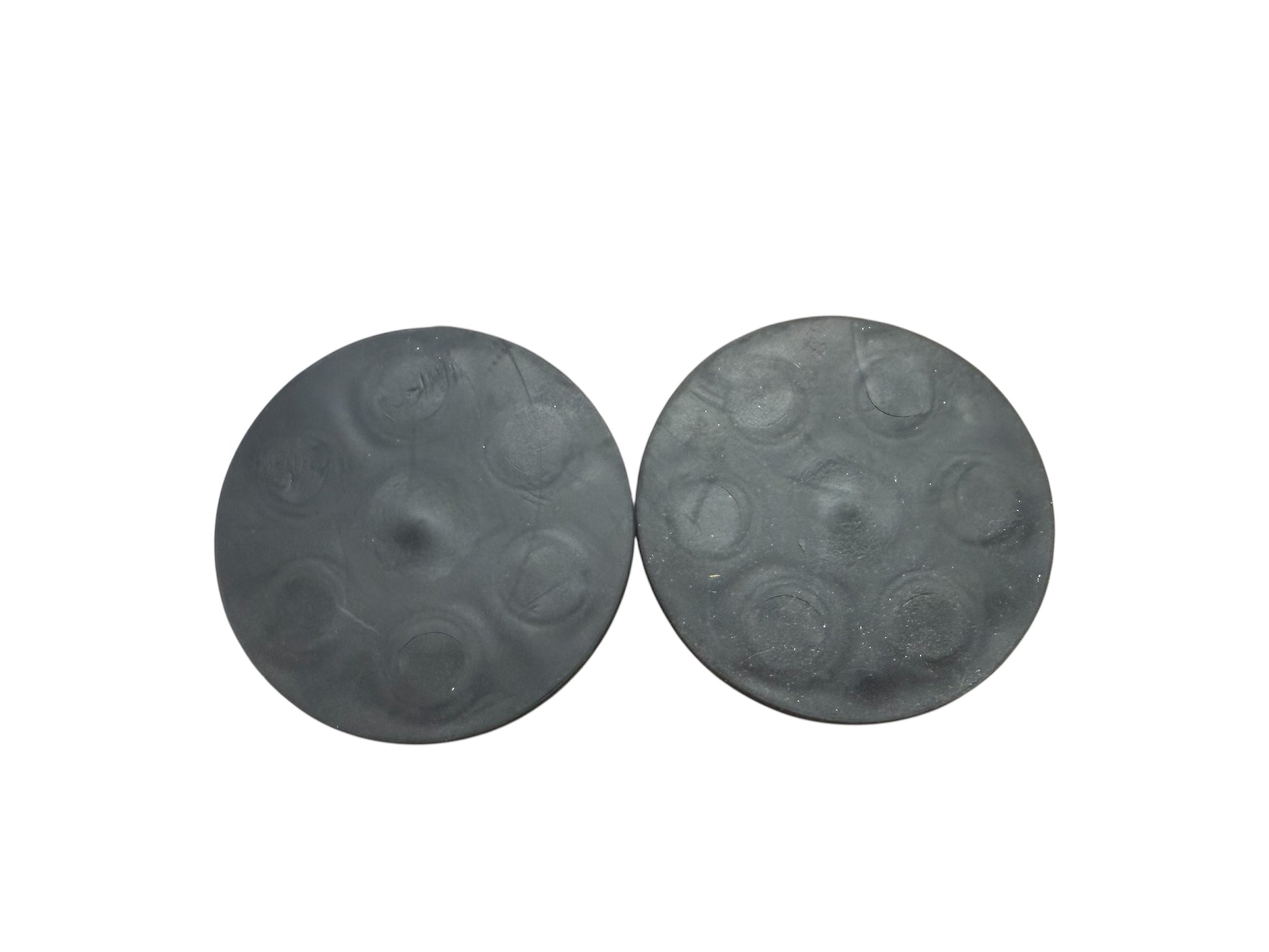 A 100-lb pull magnet made to secure your wireless tow light. This magnet is encapsulated in a protective rubber layer to prevent scratching the vehicles finish. Bottom view